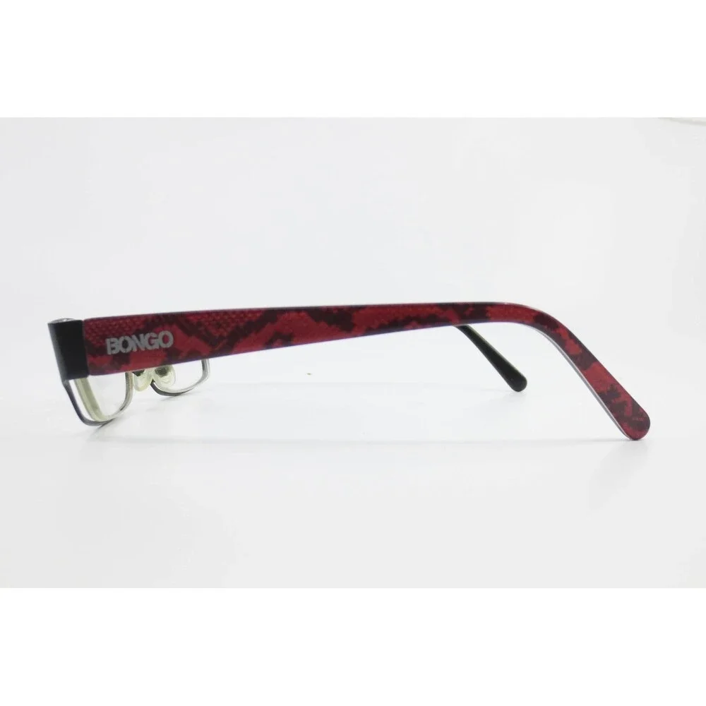 Bongo Melissa Black Red Snakeskin Oval Eyeglasses Frames 47-18-130 35591
